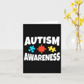 Autisme — Puzzle Piece Autistic Support Kaart (Gele Bloem)