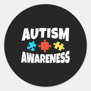 Autisme — Puzzle Piece Autistic Support Ronde Sticker