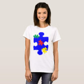 Autisme Puzzle Piece Awarness T-shirt (Voorkant volledig)