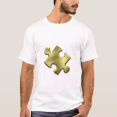 Autisme Puzzle Piece Gold T-shirt (Voorkant)