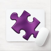 Autisme Puzzle Piece Paars Muismat (Met muis)