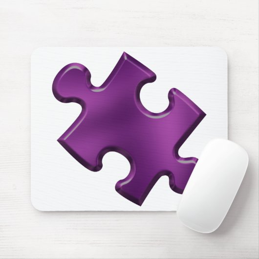 Autisme Puzzle Piece Paars Muismat (Met muis)