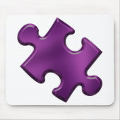 Autisme Puzzle Piece Paars Muismat (Voorkant)