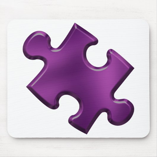 Autisme Puzzle Piece Paars Muismat (Voorkant)