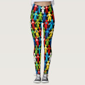 Autisme Puzzle Piece People Awareness Support Cute Leggings (Voorkant)