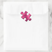 Autisme Puzzle Piece Roze Ronde Sticker (Tas)