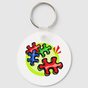 Autisme puzzle Piece Sleutelhanger