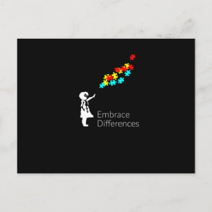 Autisme Puzzle Piece Tshirt Autistic awareness Aankondigingskaart