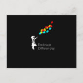 Autisme Puzzle Piece Tshirt Autistic awareness Aankondigingskaart (Voorkant)