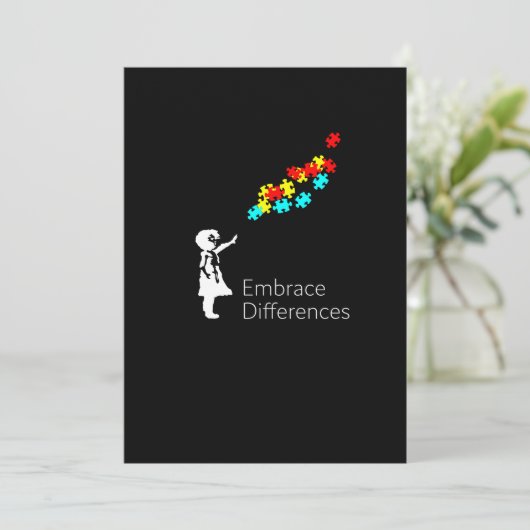 Autisme Puzzle Piece Tshirt Autistic awareness Save The Date (Staand voorkant)