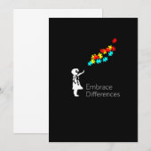 Autisme Puzzle Piece Tshirt Autistic awareness Save The Date (Voorkant / Achterkant)