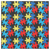 Autisme Puzzle Piecks - Klein Stof (Close Up)