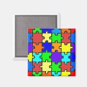 Autisme Puzzle Pineersels Magnet (Voorkant / Achterkant)