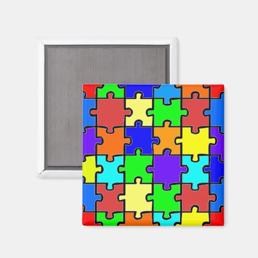 Autisme Puzzle Pineersels Magnet (Voorkant / Achterkant)