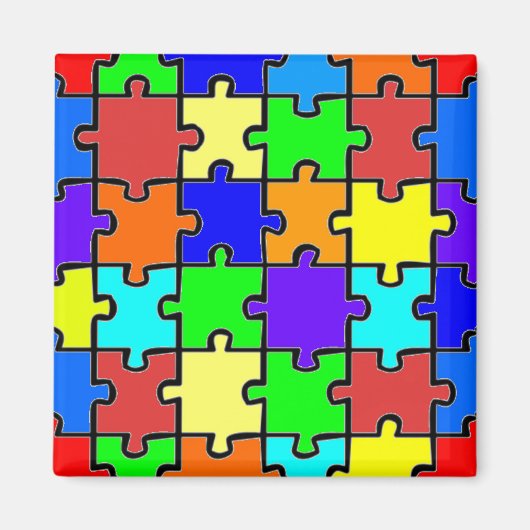 Autisme Puzzle Pineersels Magnet (Voorkant)