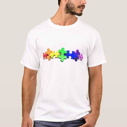 Autisme Puzzle Strip T-shirt (Voorkant)