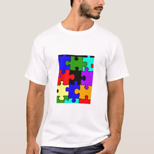 autisme puzzle - stukje volwassen t - shirt (Voorkant)