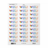 Autisme Rainbow Puzzle Butterfly Etiket (Full Sheet)