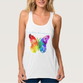 Autisme Rainbow Puzzle Butterfly Tanktop (Voorkant)