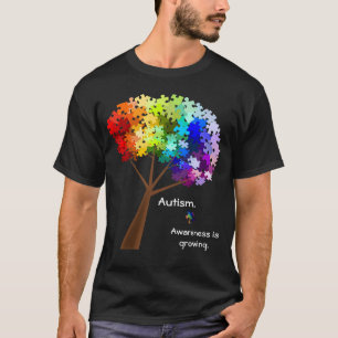 Autisme Rainbow Puzzle Tree T-shirt