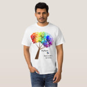 Autisme Rainbow Puzzle Tree T-shirt (Voorkant volledig)