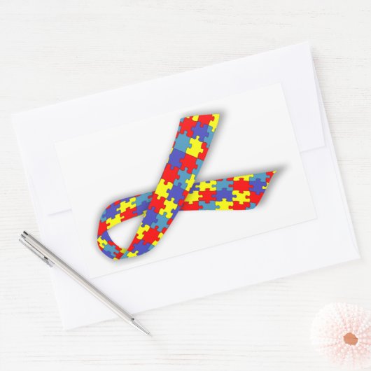 Autisme Rechthoekige Sticker (Envelop)