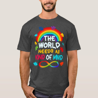 Autisme regenboog de wereld heeft alle soorten ged t-shirt