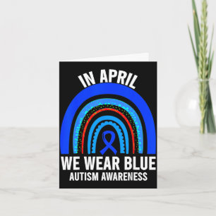 Autisme regenboog in april dragen we blauw autisme kaart