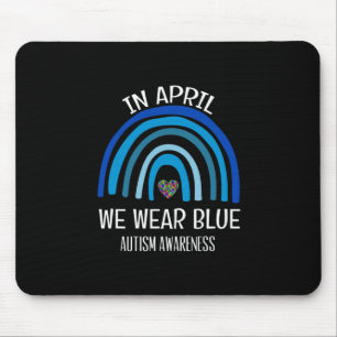 Autisme Regenboog In April Dragen We Blauwe Autism Muismat
