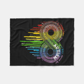 Autisme Regenboog Oneindigheidssymbool Asd-bewustz Fleece Deken (Voorkant (Horizontaal))