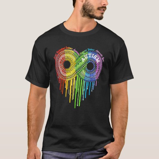 Autisme Regenboog Oneindigheidssymbool Asd-bewustz T-shirt (Voorkant)