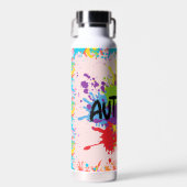 Autisme Regenboog Splash Waterfles (Voorkant)