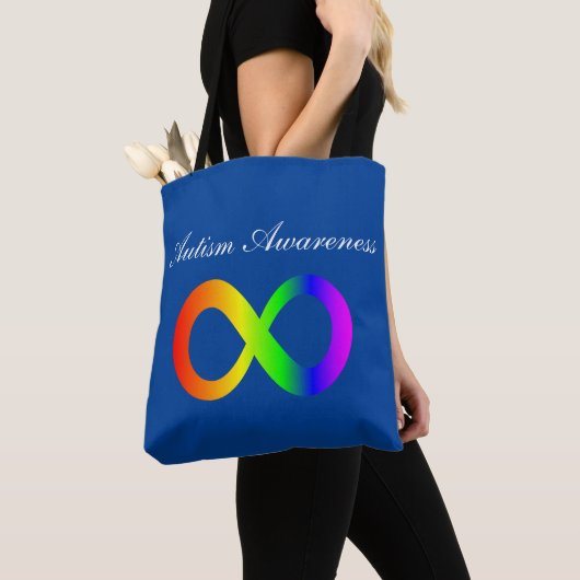 Autisme-regenboog Tote Bag (Dichtbij)