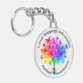 Autisme regenboogboom sleutelhanger (Voorkant Links)