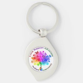 Autisme regenboogboom sleutelhanger