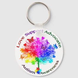 Autisme regenboogboom sleutelhanger