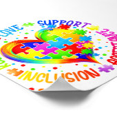 Autisme Respect Liefde Inclusie Acceptatie Bewustz Poster (Hoek)