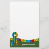 Autisme Ribbon Personal Stationery Briefpapier (Voorkant)