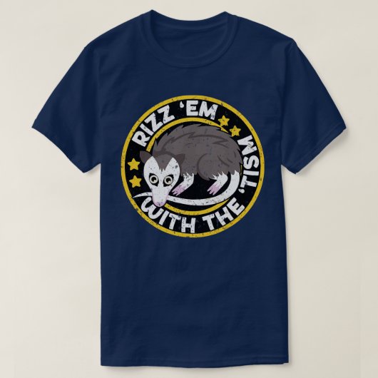 Autisme Rizz em met de Tism Autistic Possum T-shirt (Design voorkant)