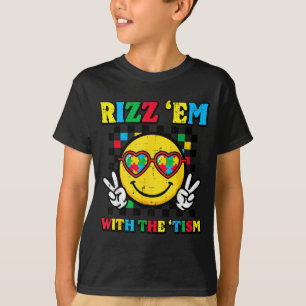Autisme rizz em met de tism glimlach asd meme mann t-shirt