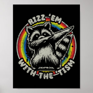 Autisme Rizz EM met de Tism meme Autistisch Poster