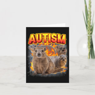 Autisme Rock Hyrax Ongepast Grappig Vreemd Specifi Kaart