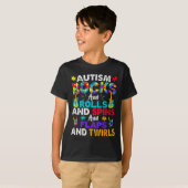 Autisme Rocks And Rolls Grappig Autisme Bewustzijn T-shirt (Voorkant volledig)