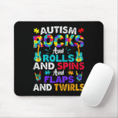 Autisme Rocks And Rolls Grappige Autisme Acceptati Muismat (Met muis)