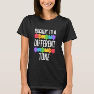 Autisme Rockt Op Andere Toon ASD Hoofdtelefoon Puz T-shirt