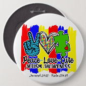 Autisme:Ronde Button (Voorkant /achterkant)
