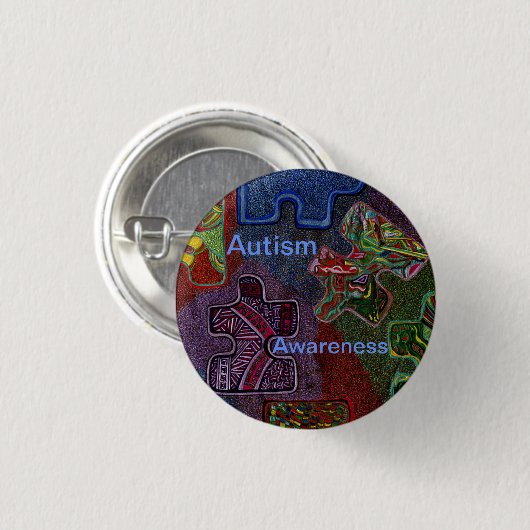 Autisme Ronde Button 3,2 Cm (Voorkant /achterkant)