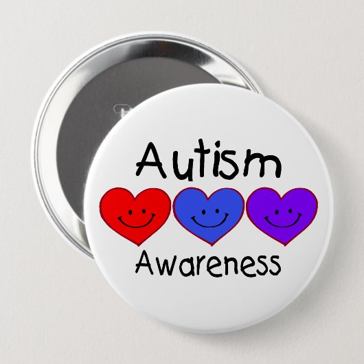 Autisme Ronde Button 4,0 Cm (Voorkant /achterkant)