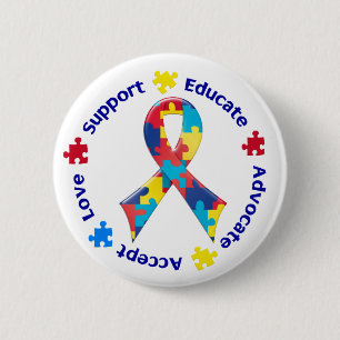 Autisme Ronde Button 5,7 Cm