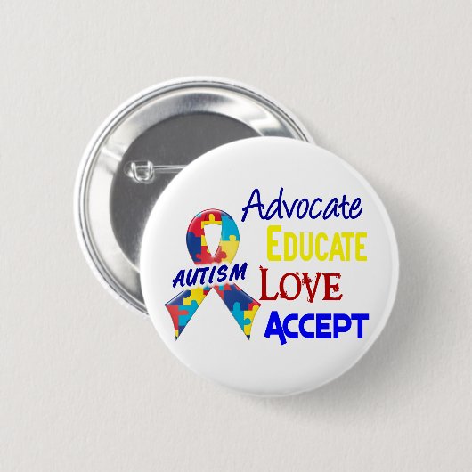 Autisme Ronde Button 5,7 Cm (Voorkant /achterkant)